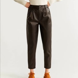 Mango Leather Pants